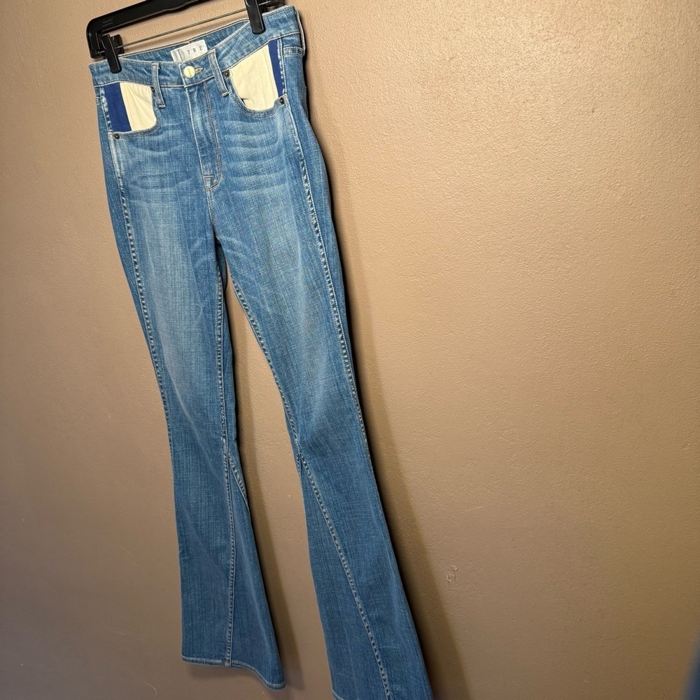 Tre By Natalie Ratabesi The Cher Wide-leg Jeans Flare Indigo Size 30 Streetwear - Picture 6 of 15